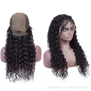 13x4 Lace Front Human Hair Wigs For Black Women Brazilian Water Wave Wig With Baby Hair Remy Pre Plucked Natural Hairline